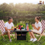 GBruno Foldable Camping Table with Storage Basket