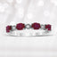 1.08ct Ruby Diamond Fashion Band Ring in 14KT White Gold