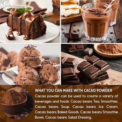100% Natural Unsweetened Cacao Powder, 25oz