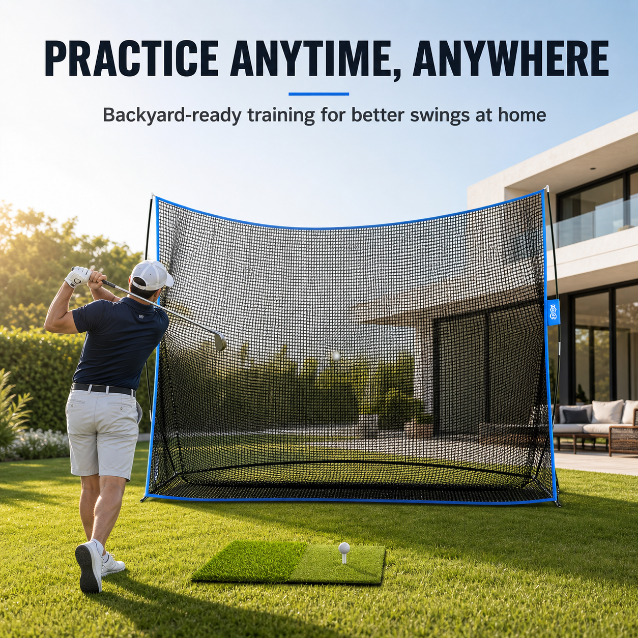 Portable Golf Practice Net - 10ft x 7ft Training Aid