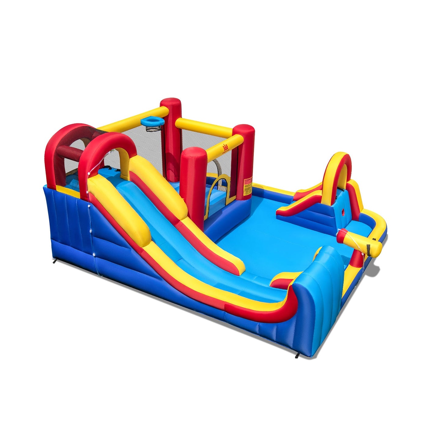 Casa Inflable Exterior 7 en 1 con Toboganes de Agua