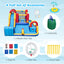 Casa Inflable Exterior 7 en 1 con Toboganes de Agua