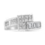 Bague de fiançailles en diamant en or blanc 14K - Taille 7
