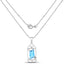 Pendentif en Topaze Suisse Bleue et Topaze Blanche de 4,57 Carats