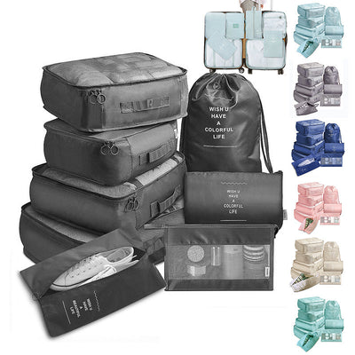 8-Piece Travel Packing Organizer Set for Luggage
