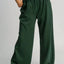 Umgee Wide Leg Pants with Elastic Drawstring Waistband
