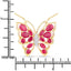 2.88 Carat Genuine Ruby and White Zircon Necklace in Sterling Silver
