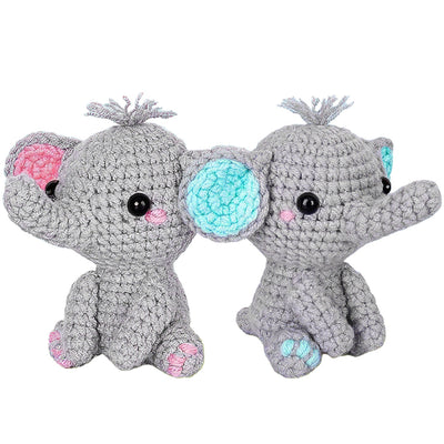 Kit de Crochet Éléphant pour Débutants - Fournitures de Tricot DIY