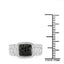 0.22 Carat Genuine Black Diamond Sterling Silver Engagement Ring