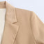 Elegant Long-Sleeve Blazer in Silk-Like Satin Fabric