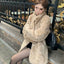 Women's Mid-length Stand Collar Loose Thick Fleece Coat