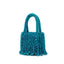 Dual-Color Amber Acrylic Cat-Eye Bead Hand-Braided Bag