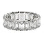 Anillo de Eternidad con Diamante Creado en Laboratorio Corte Esmeralda en Oro Blanco de 14k