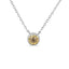 Collier Pendentif Solitaire en Diamant Champagne en Argent Sterling .925