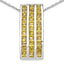 Colgante de Zafiro Amarillo Genuino de 2.16 Quilates en Plata Esterlina