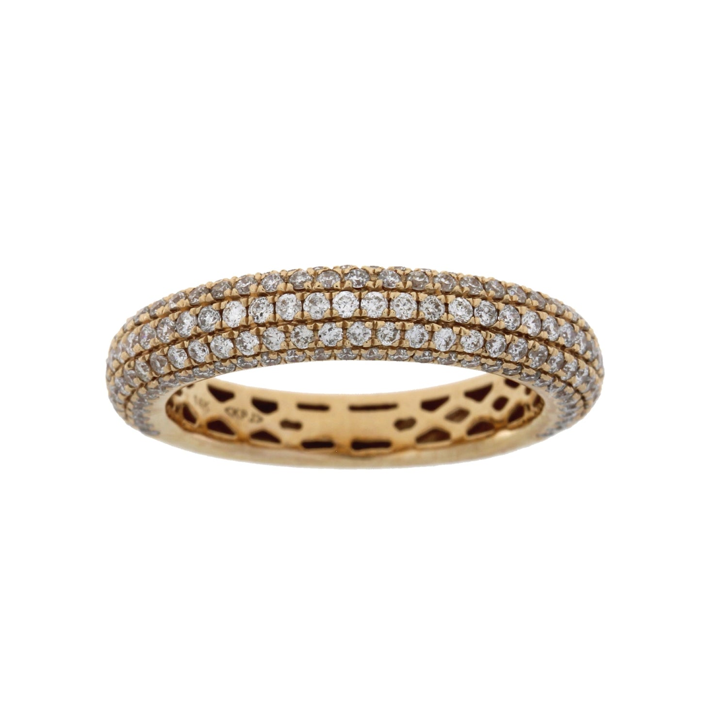 Bague de mariage en diamant véritable de 1,00 ct en or rose 14KT