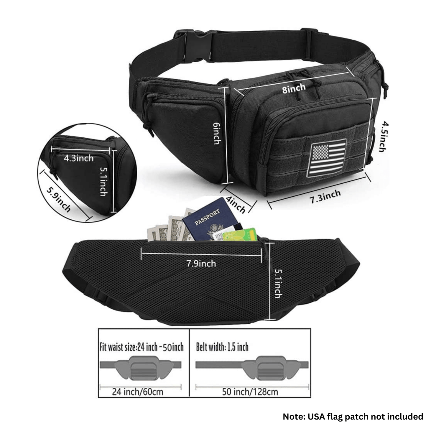 Tactical Waist Bag & MOLLE EDC Pouch for Outdoor Use