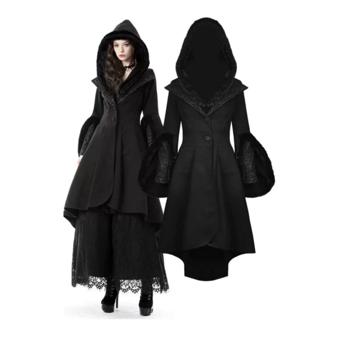 Elegant Stand Collar Wool Overcoat