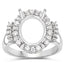 Anillo de Compromiso Semi Montura de Diamante Blanco de 0.83 Quilates en Oro Blanco de 14K