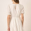 Vestido Mini de Manga Abullonada con Ojal Elegante