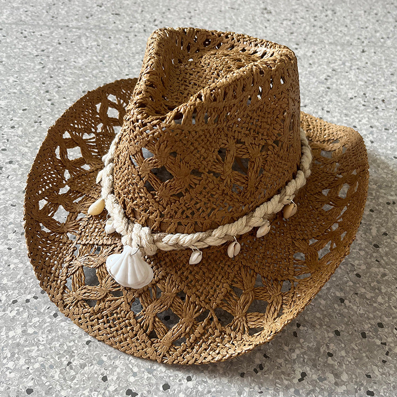 Bohemian Shell Straw Summer Beach Sun Hat