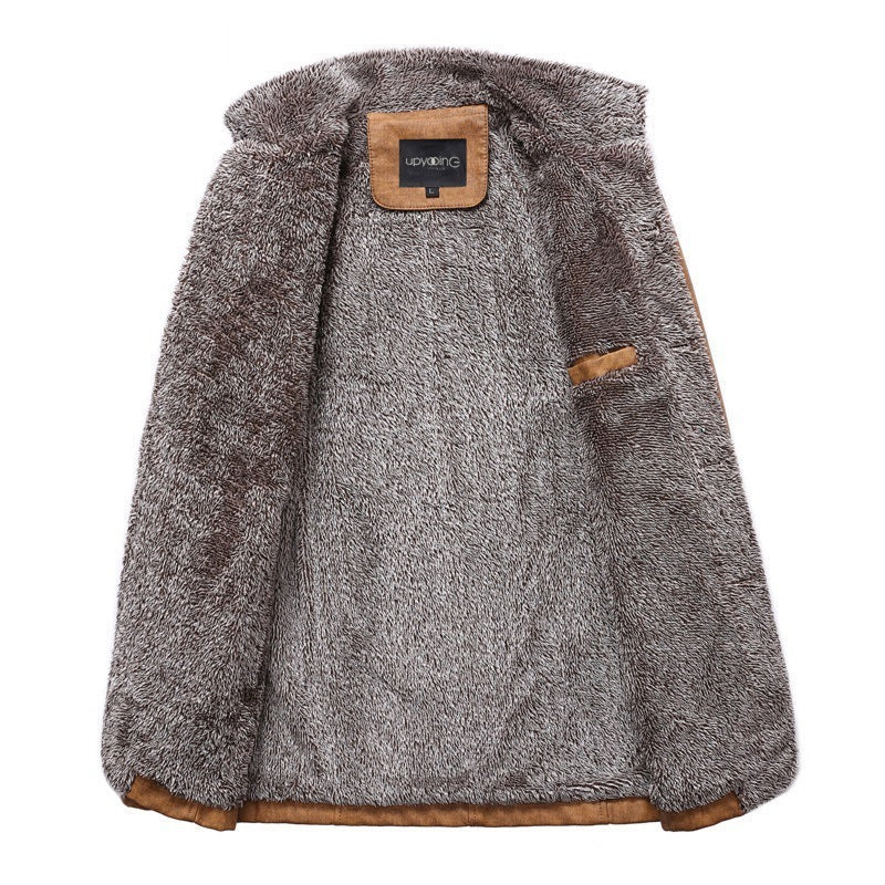Chaqueta Bomber de Cuero de Piel de Hombre