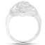 Bague de fiançailles en argent sterling avec diamant blanc véritable de 1,22 carat