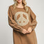 Peace Lace Applique Frayed Hem Mini Dress for Women