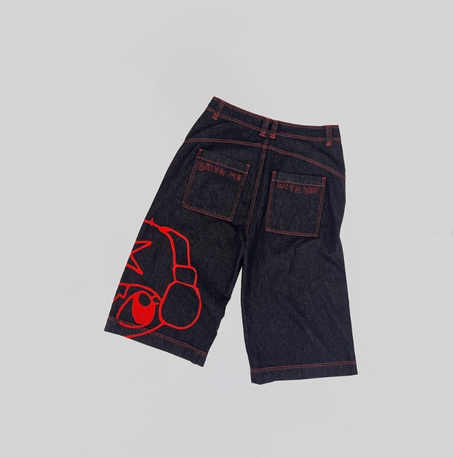 Shorts de gym en denim Y2K Hip Hop pour un style d'été