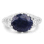 5.94 Carat Dyed Sapphire Sterling Silver Engagement Ring
