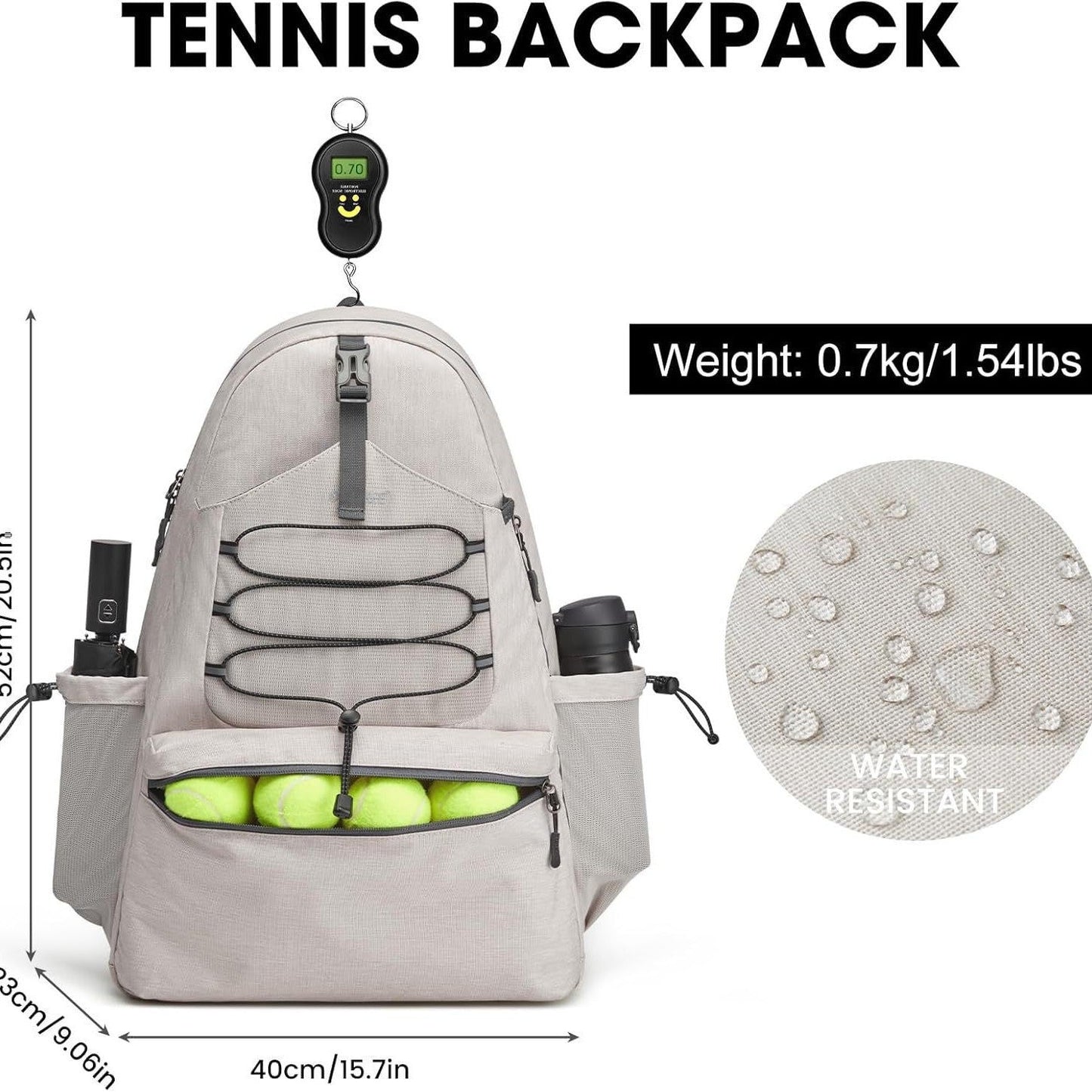 Mochila de Tenis Premium para Hombres y Mujeres - Capacidad para 4 Raquetas