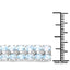 Bracelet en argent sterling avec topaze bleue de 17,22 carats et diamants