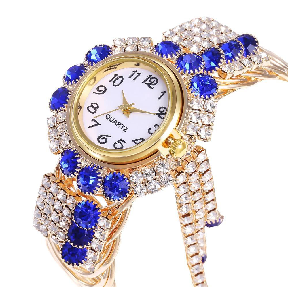 Montre Bracelet en Rhinestones de Luxe pour Femmes