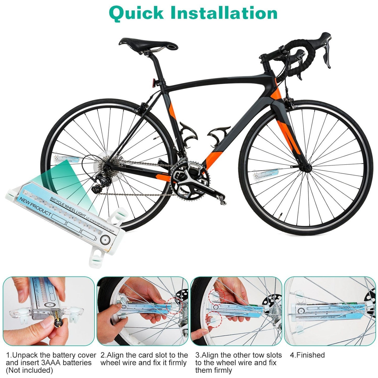 Lumières de vélo GBruno 32LED Patterns - 2 pièces