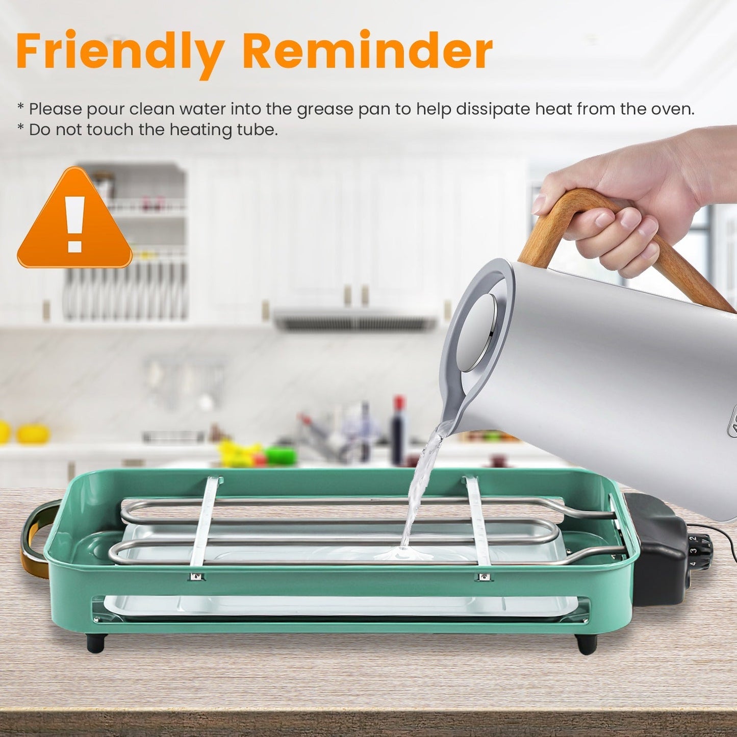 LJG 2000W 2-in-1 Electric Indoor Grill