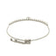 Adjustable Sterling Silver Bead Bracelet with Round Charm