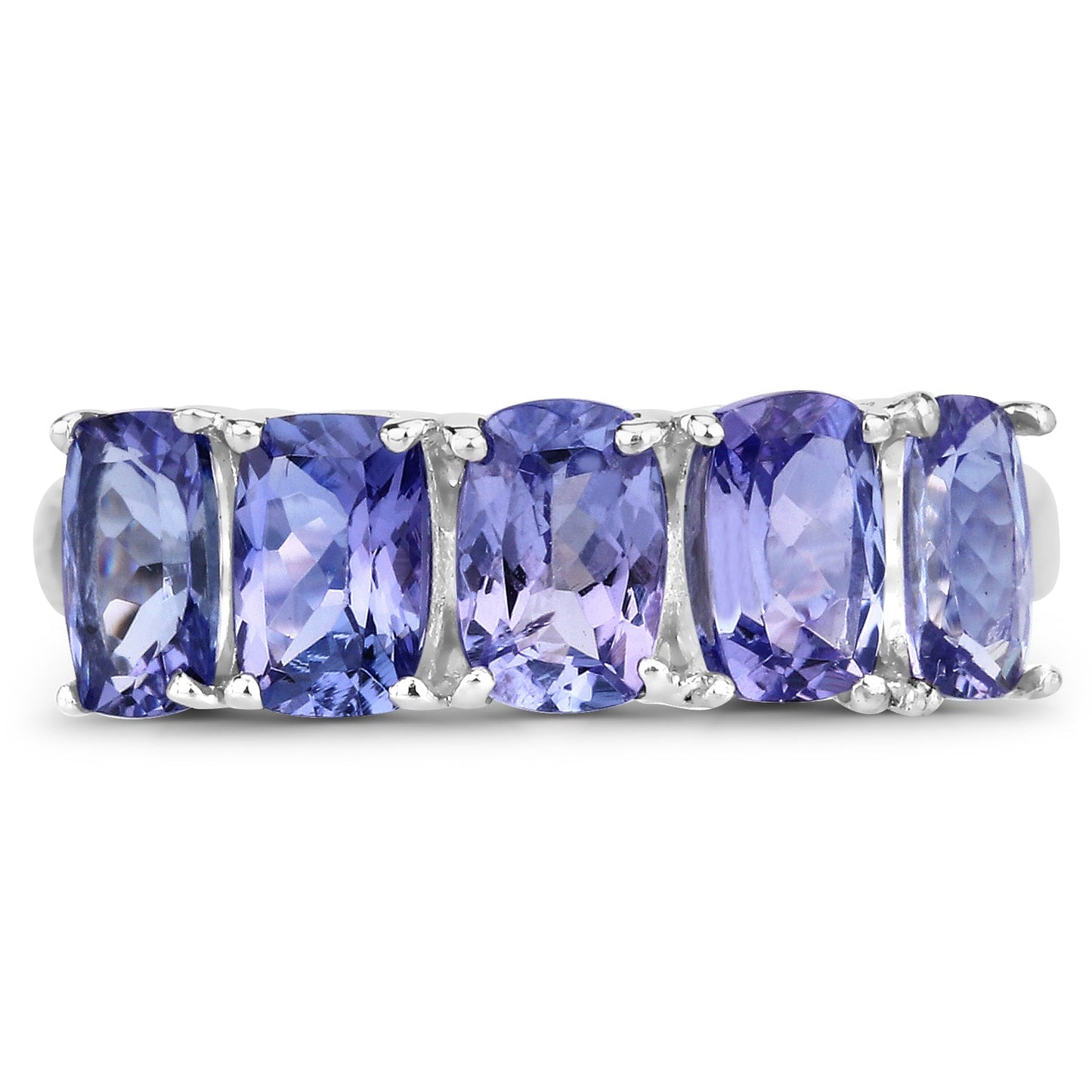 Bague de fiançailles en argent sterling avec tanzanite véritable de 2,65 carats