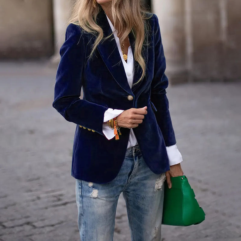 Blazer en Velours Élégant pour un Look Raffiné
