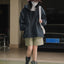Korean Style Casual Hooded Windbreaker Jacket for Women
