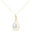 Collar de Péndulo Espira de Diamante en Espiral de Dos Tonos de 10K