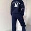 Plus Size Striped Quarter Zip Top and Pants Set