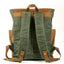 Mochila de Laptop de Cuero Crazy Horse de Lona Premium