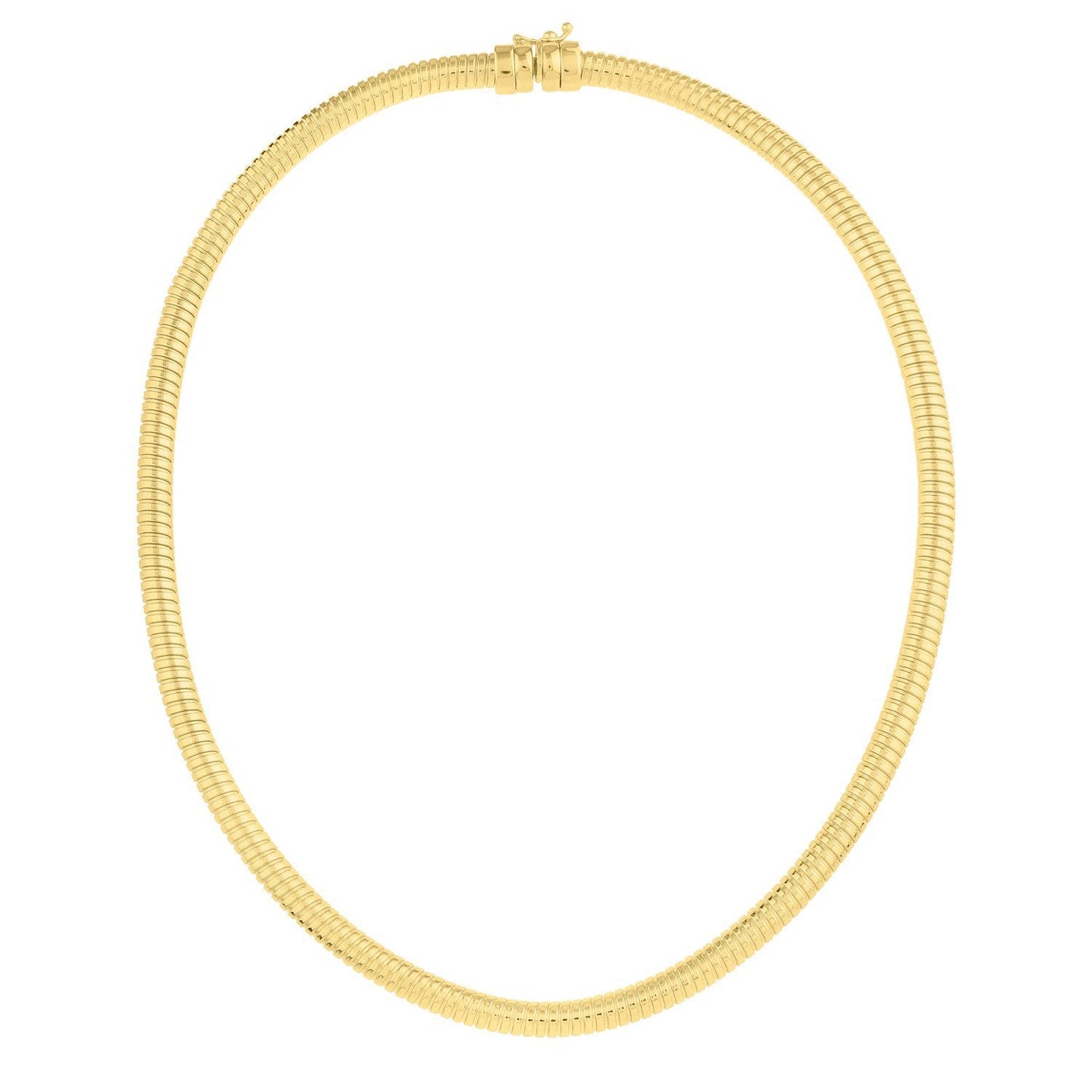 Elegant 14k Yellow Gold Tubogas Necklace - 5.00 mm