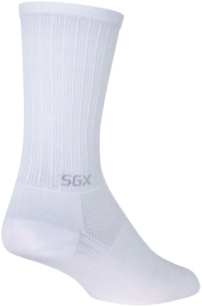 SockGuy SGX White Athletic Socks - 6" Large/X-Large