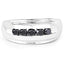 0.50 Carat Genuine Black Diamond Ring in .925 Sterling Silver