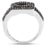 0.42 Carat Genuine Champagne Diamond Sterling Silver Engagement Ring