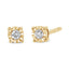 Pendientes de diamantes con chapado en oro amarillo de 10K