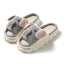 Couples Open Toe Animal Linen Slippers
