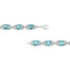 Bracelet de tennis en argent sterling .925 avec topaze bleue et diamants - 7"