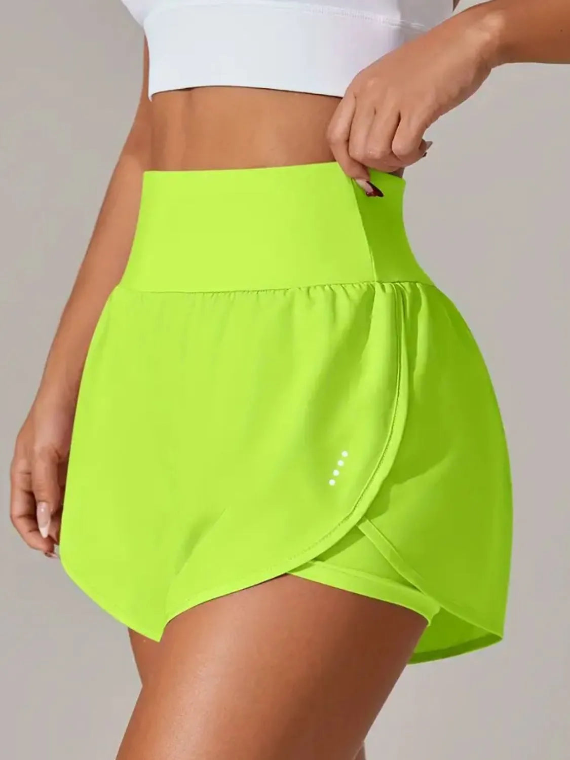 Shorts Actifs Taille Haute avec Poches
